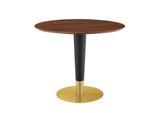 EEI-5123-GLD-WAL Zinque 36" Dining Table By Modway