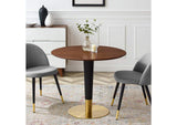 EEI-5123-GLD-WAL Zinque 36" Dining Table By Modway
