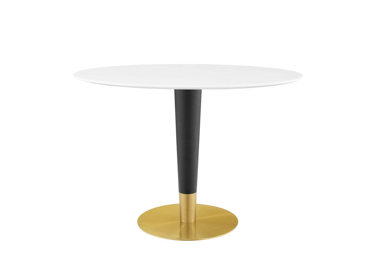 EEI-5124-GLD-WHI Zinque 42" Oval Dining Table By Modway