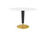 EEI-5124-GLD-WHI Zinque 42" Oval Dining Table By Modway