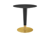 EEI-5131-GLD-BLK Zinque 28" Artificial Marble Dining Table By Modway