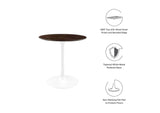 EEI-5155-WHI-CHE Lippa 28" Round Wood Dining Table By Modway