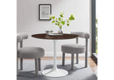 EEI-5157-WHI-CHE Lippa 36" Round Wood Dining Table By Modway