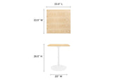 EEI-5162-WHI-NAT Lippa 24" Square Wood Dining Table By Modway