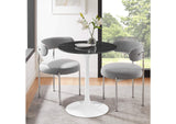 EEI-5167-WHI-BLK Lippa 28" Round Faux Marble Dining Table By Modway