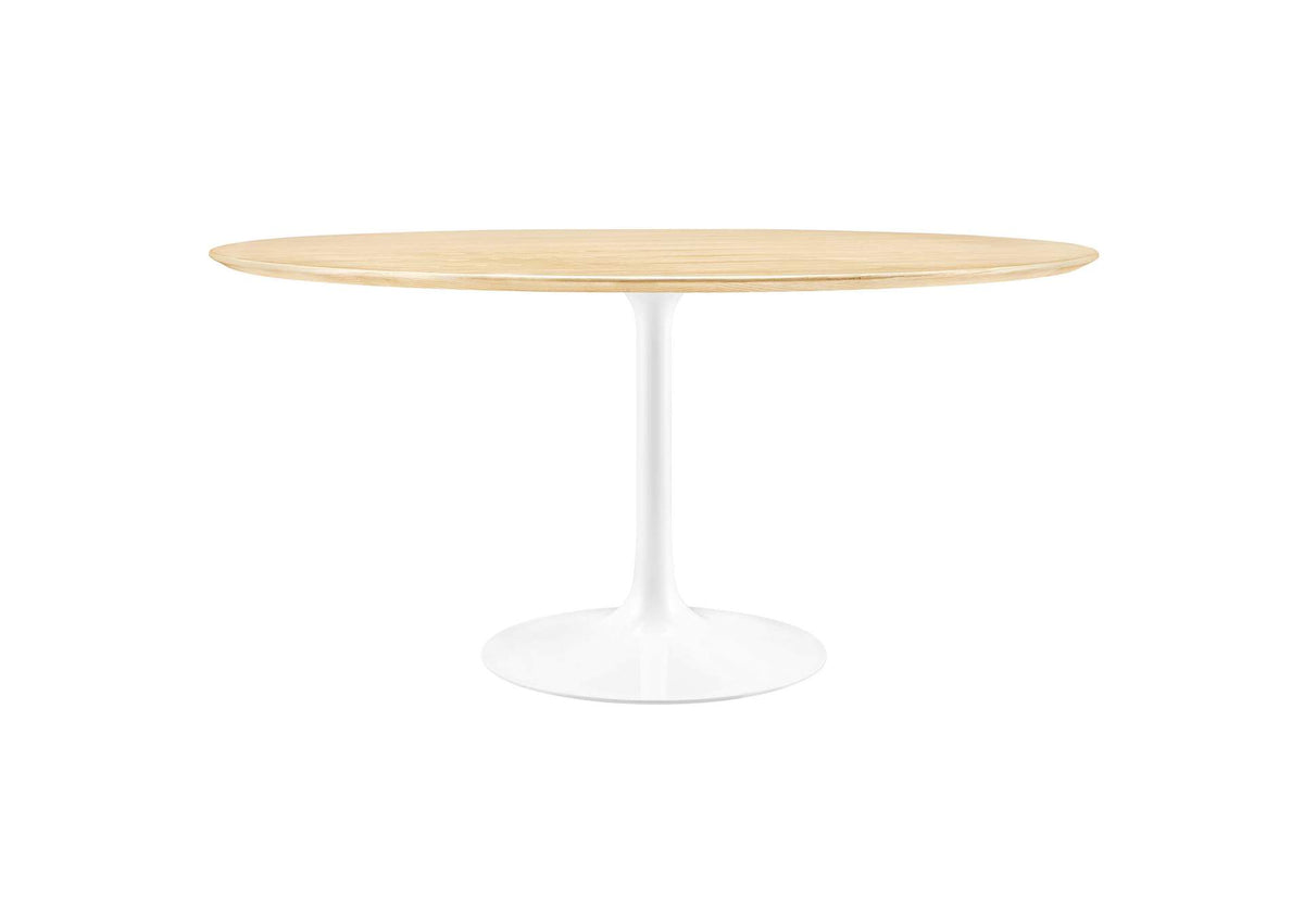 EEI-5176-WHI-NAT Lippa 60" Round Wood Dining Table By Modway