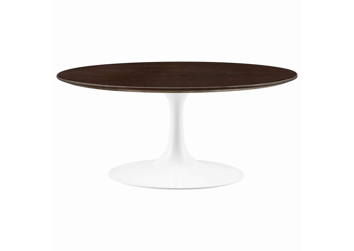 EEI-5187-WHI-CHE Lippa 36" Round Wood Coffee Table By Modway