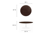 EEI-5187-WHI-CHE Lippa 36" Round Wood Coffee Table By Modway