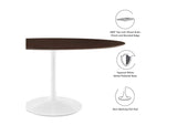 EEI-5194-WHI-CHE Lippa 60" Oval Cherry Walnut Wood Dining Table By Modway