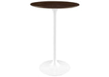 EEI-5199-WHI-CHE Lippa 28" Round Wood Bar Table By Modway