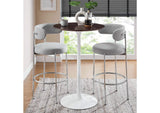 EEI-5199-WHI-CHE Lippa 28" Round Wood Bar Table By Modway