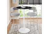 EEI-5203-WHI-BLK Lippa 28" Round Faux Marble Bar Table By Modway