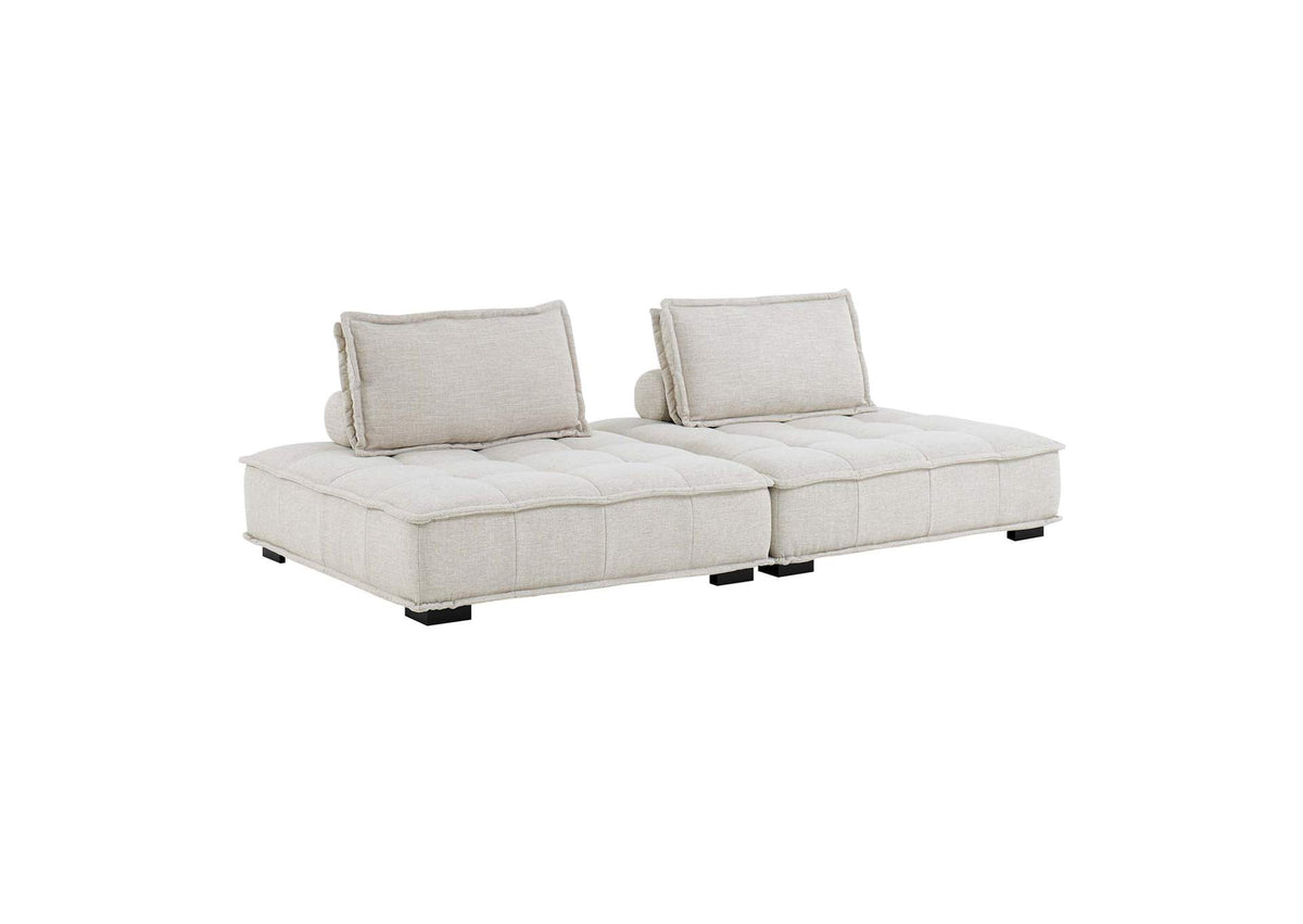 EEI-5204-BEI Saunter 2-Piece Tufted Fabric Fabric Loveseat By Modway