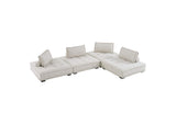 EEI-5208-BEI Saunter 4-Piece Tufted Fabric Fabric Sectional Sofa By Modway