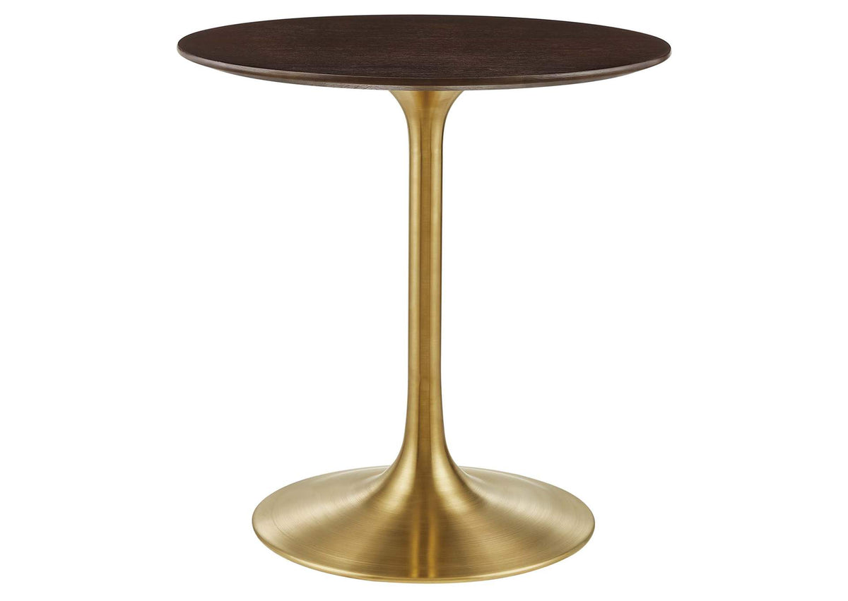 EEI-5212-GLD-CHE Lippa 28" Round Wood Dining Table By Modway