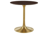 EEI-5212-GLD-CHE Lippa 28" Round Wood Dining Table By Modway