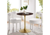 EEI-5212-GLD-CHE Lippa 28" Round Wood Dining Table By Modway