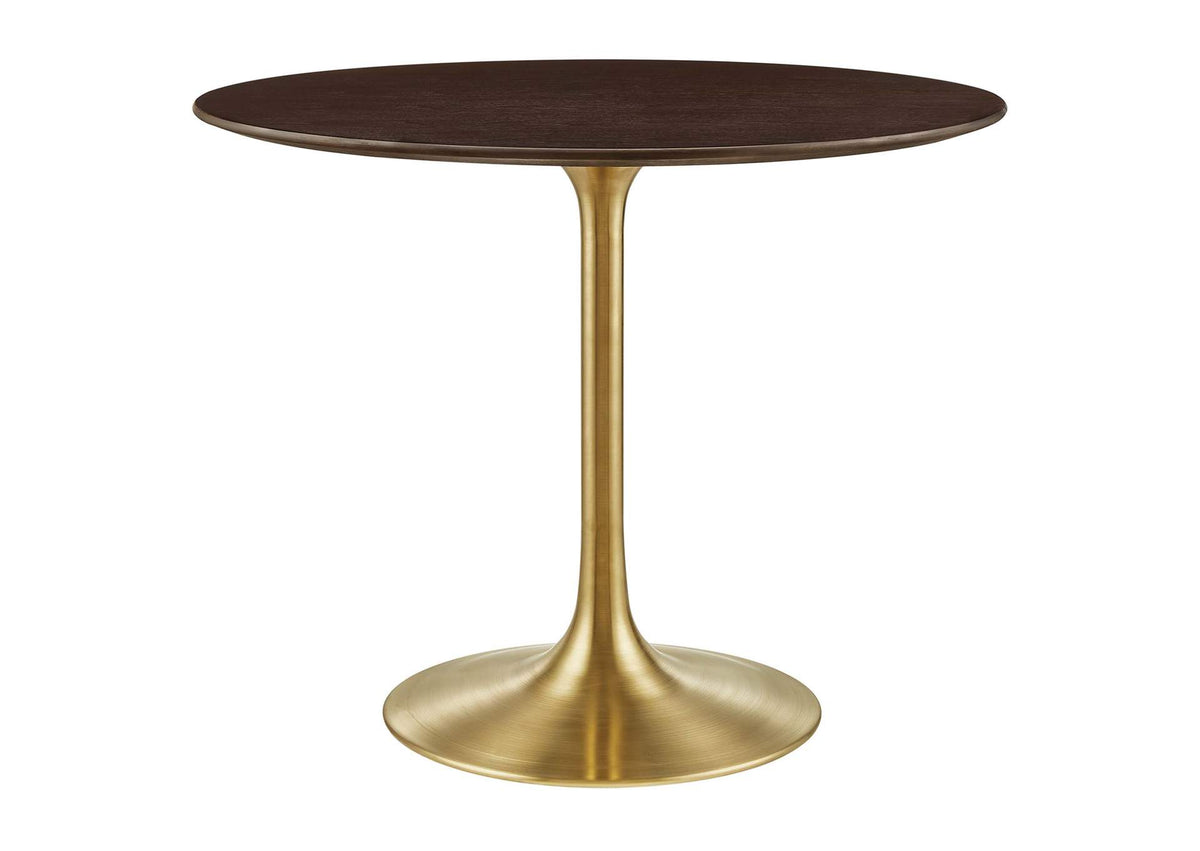 EEI-5214-GLD-CHE Lippa 36" Round Wood Dining Table By Modway