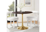 EEI-5214-GLD-CHE Lippa 36" Round Wood Dining Table By Modway