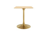 EEI-5219-GLD-NAT Lippa 24" Square Wood Dining Table By Modway
