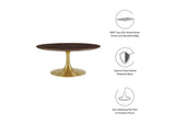EEI-5244-GLD-CHE Lippa 36" Round Wood Coffee Table By Modway