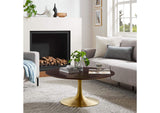 EEI-5244-GLD-CHE Lippa 36" Round Wood Coffee Table By Modway
