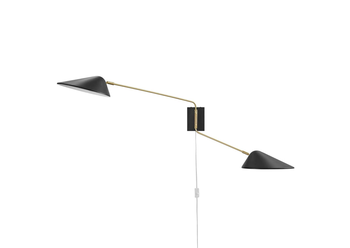 EEI-5294-BLK Journey 2-Light Swing Arm Wall Sconce By Modway