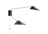 EEI-5294-BLK Journey 2-Light Swing Arm Wall Sconce By Modway