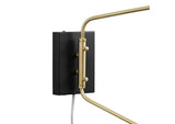 EEI-5294-BLK Journey 2-Light Swing Arm Wall Sconce By Modway