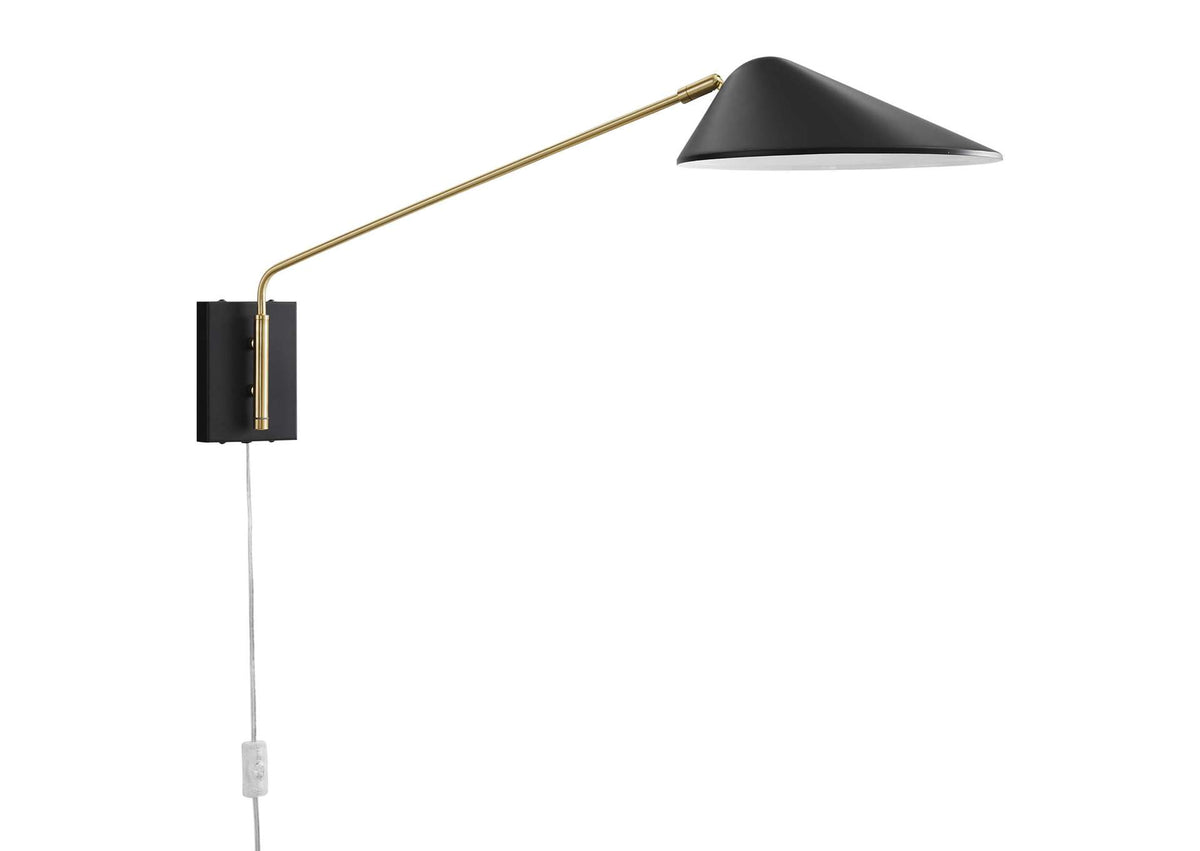 EEI-5295-BLK Journey 24" Swing Arm Wall Sconce By Modway