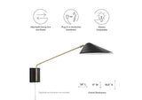 EEI-5295-BLK Journey 24" Swing Arm Wall Sconce By Modway