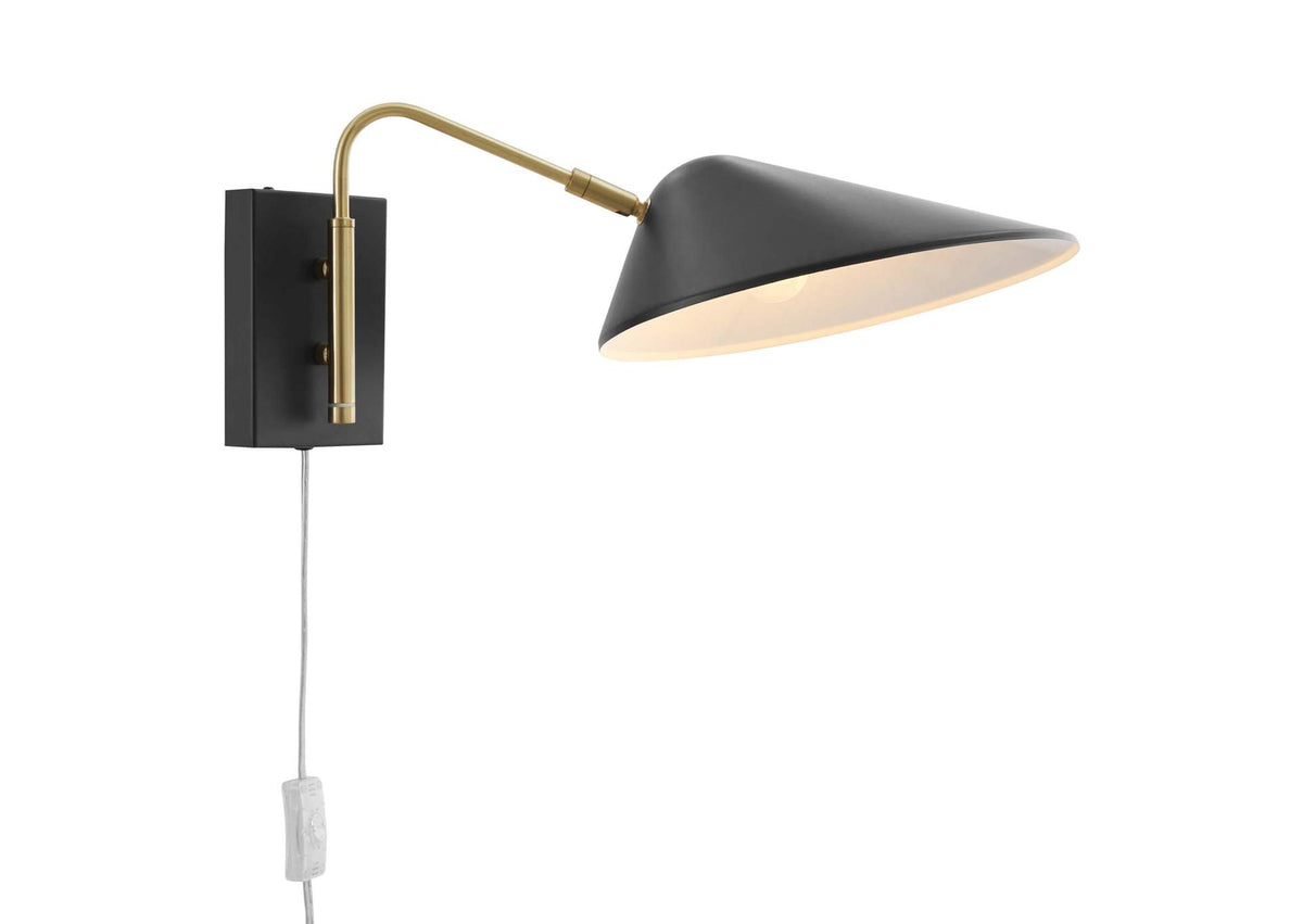 EEI-5296-BLK Journey 7" Swing Arm Wall Sconce By Modway
