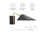 EEI-5296-BLK Journey 7" Swing Arm Wall Sconce By Modway