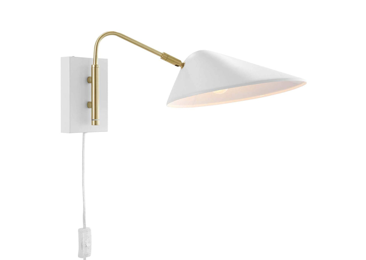 EEI-5296-WHI Journey 7" Swing Arm Wall Sconce By Modway