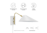 EEI-5296-WHI Journey 7" Swing Arm Wall Sconce By Modway