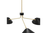 EEI-5297-BLK Journey 3-Light 14" Arm Pendant By Modway