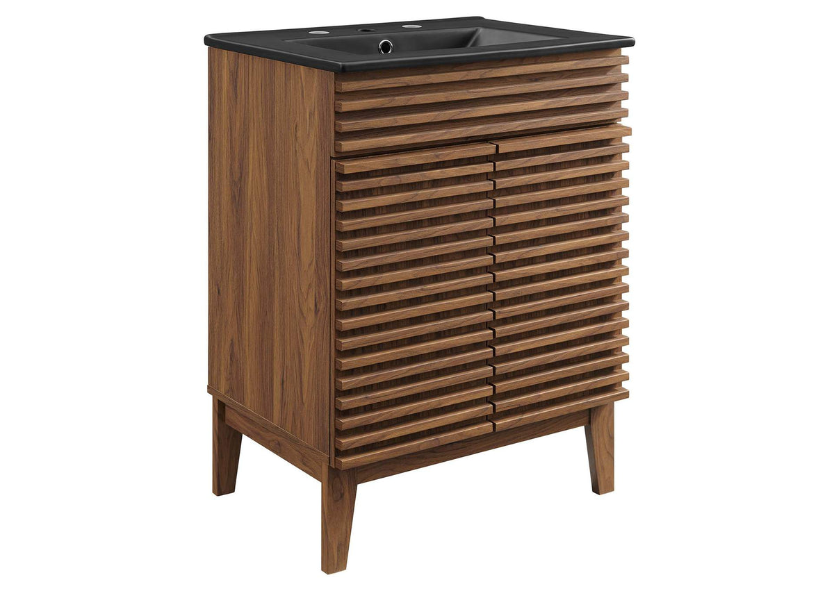 EEI-5350-WAL-BLK Render 24" Bathroom Vanity By Modway