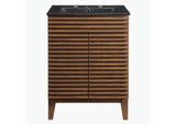 EEI-5350-WAL-BLK Render 24" Bathroom Vanity By Modway