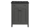 EEI-5354-GRY-BLK Nantucket 24" Bathroom Vanity By Modway
