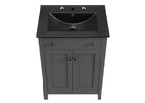 EEI-5354-GRY-BLK Nantucket 24" Bathroom Vanity By Modway