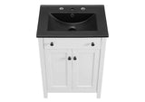 EEI-5354-WHI-BLK Nantucket 24" Bathroom Vanity By Modway