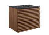 EEI-5364-WAL-BLK Render 24" Wall-Mount Bathroom Vanity By Modway