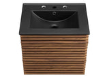 EEI-5364-WAL-BLK Render 24" Wall-Mount Bathroom Vanity By Modway