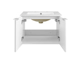 EEI-5379-WHI-WHI Maybelle 24" Wall-Mount Bathroom Vanity By Modway