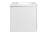 EEI-5379-WHI-WHI Maybelle 24" Wall-Mount Bathroom Vanity By Modway