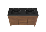 EEI-5381-WAL-BLK Render 48" Double Sink Bathroom Vanity By Modway