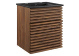 EEI-5390-WAL-BLK Render 18" Wall-Mount Bathroom Vanity By Modway