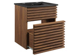 EEI-5390-WAL-BLK Render 18" Wall-Mount Bathroom Vanity By Modway