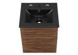 EEI-5390-WAL-BLK Render 18" Wall-Mount Bathroom Vanity By Modway