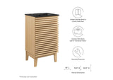 EEI-5391-OAK-BLK Render 18" Bathroom Vanity By Modway